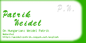 patrik weidel business card